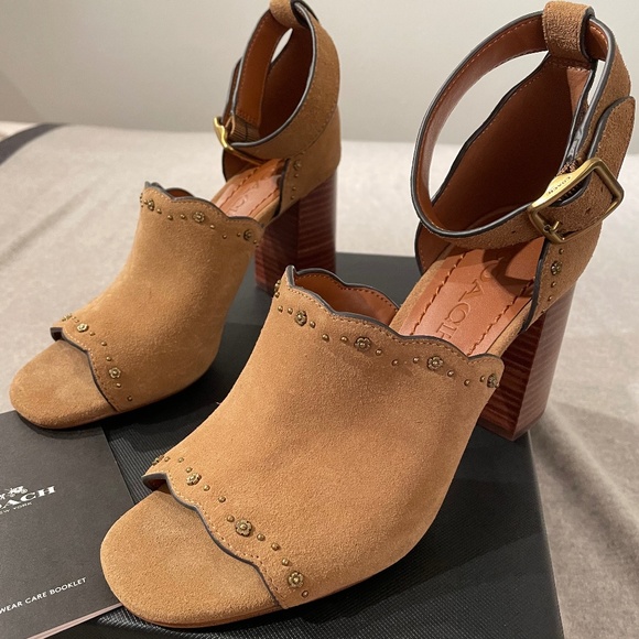 Coach Marnie Suede Sandals size 6 - Picture 1 of 14